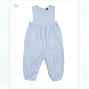 Striped Blue Baby Overalls